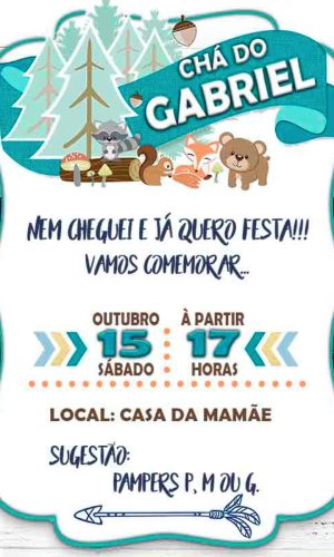 Convite Chá de Bebe Cute