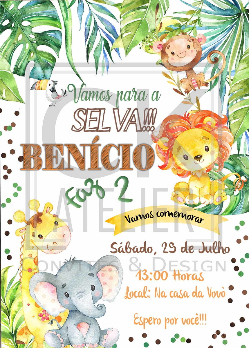 Convite Chá de Bebe cute