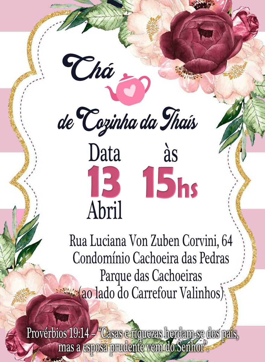 Convite Chá de Cozinha