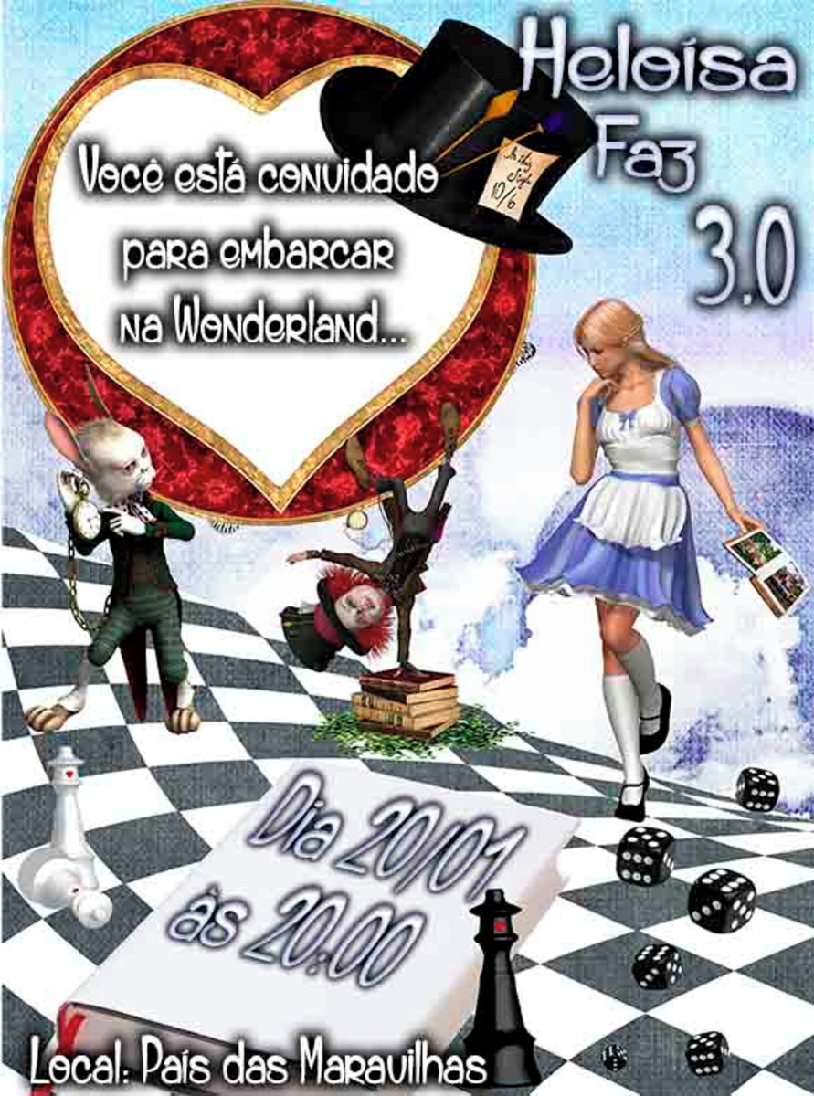 Convite Digital Alice País Maravilhas