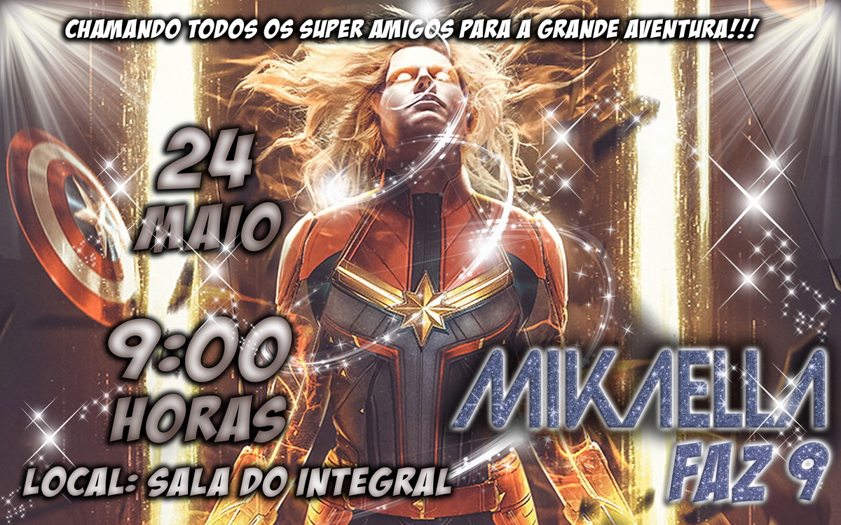 Convite Digital Avengers - Capitã Marvel