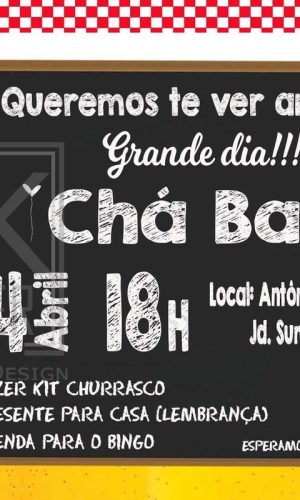 Convite Digital Chá Bar