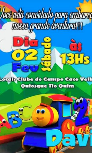 Convite Digital Bob o trem