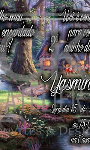 Convite Digital Branca de Neve