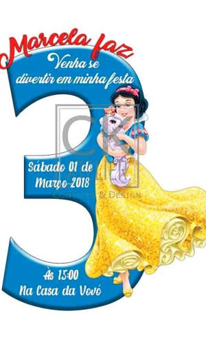 Convite Digital Branca de Neve