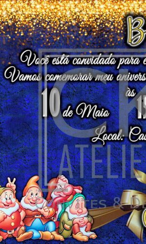 Convite Digital Branca de Neve