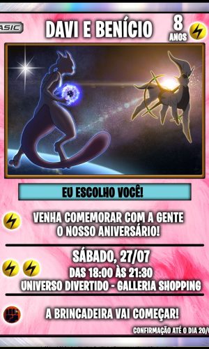 Convite Digital Cartinha Pokemon