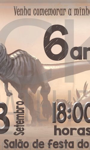 Convite Digital Dinossauro