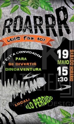 Convite Digital Dinossauro