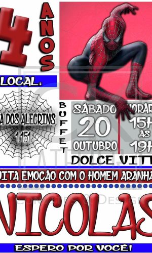Convite Digital Homem Aranha