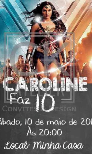Convite Digital Mulher Maravilha