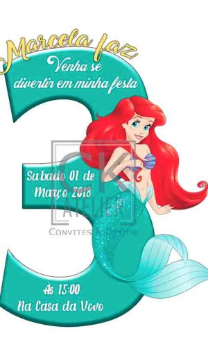 Convite Digital Pequena Sereia