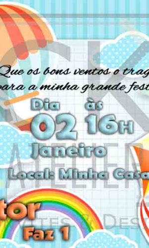 Convite Digital Pipa Balão
