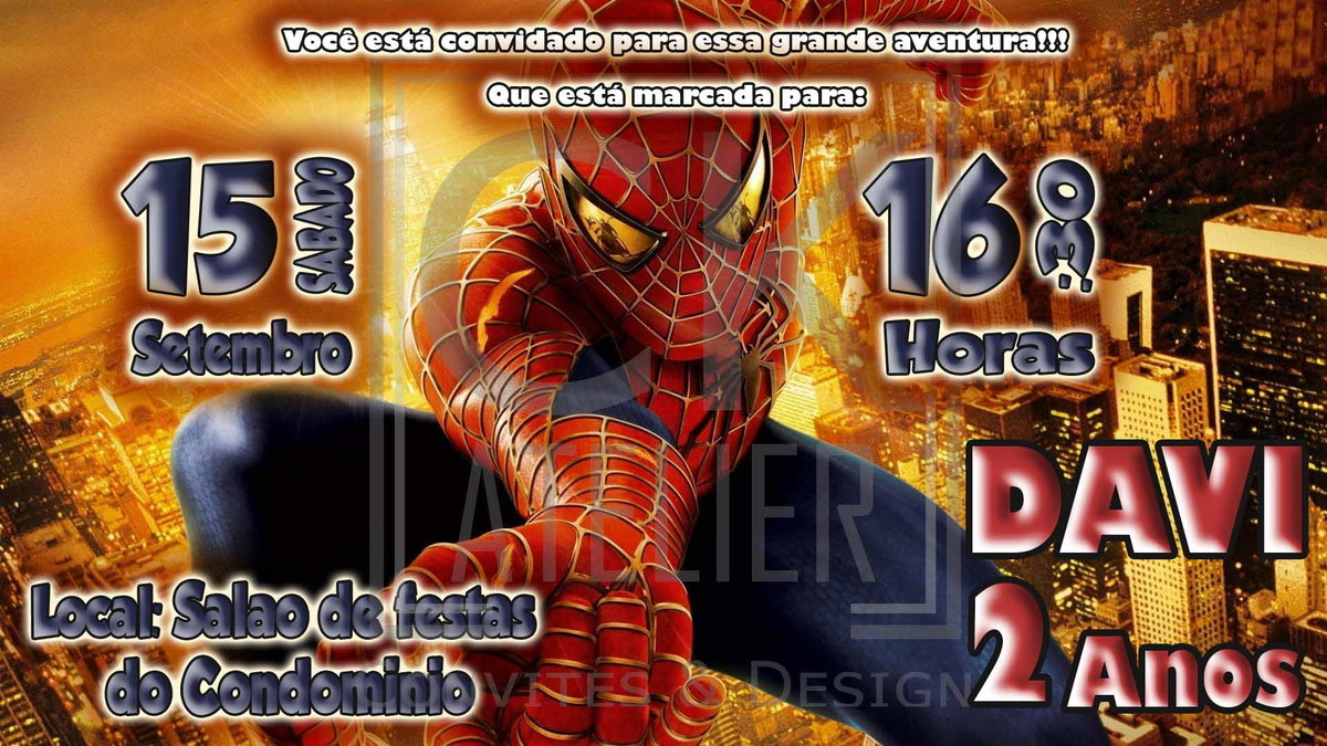 Convite Homem Aranha