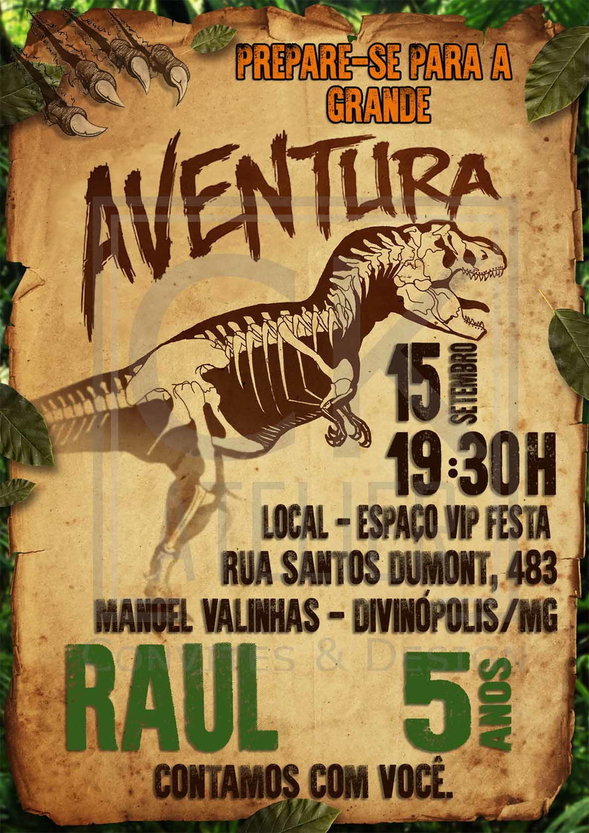Convite Jurassic