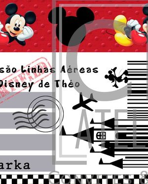 Convite Mickey Ticket