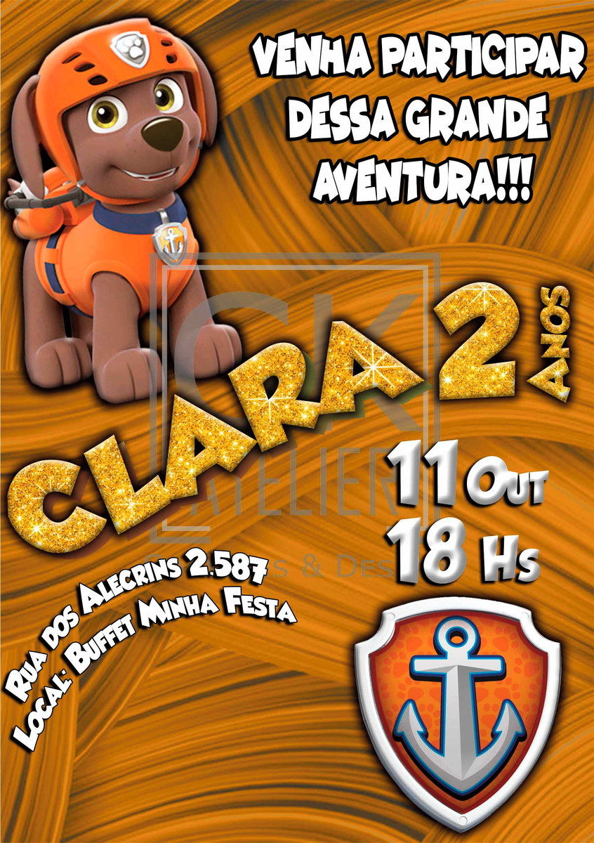 Convite Patrulha canina