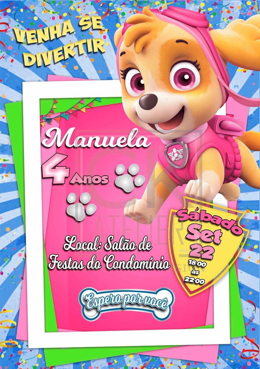 Convite Patrulha canina