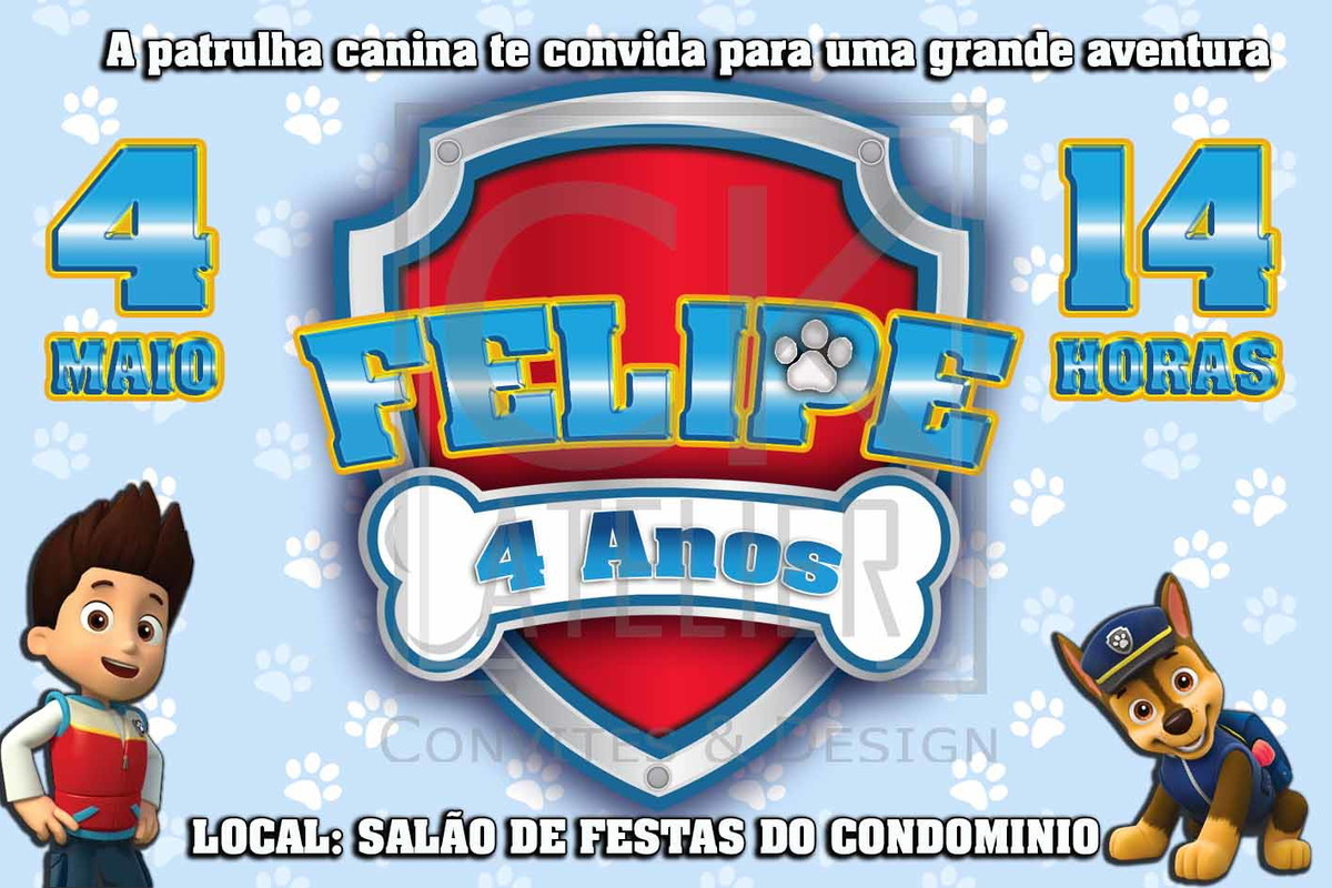 Convite Patrulha canina