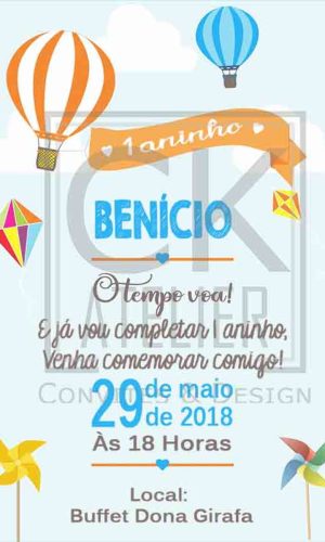 Convite Pipa balão