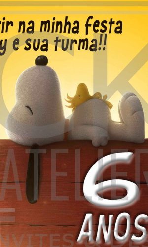 Convite Snoopy