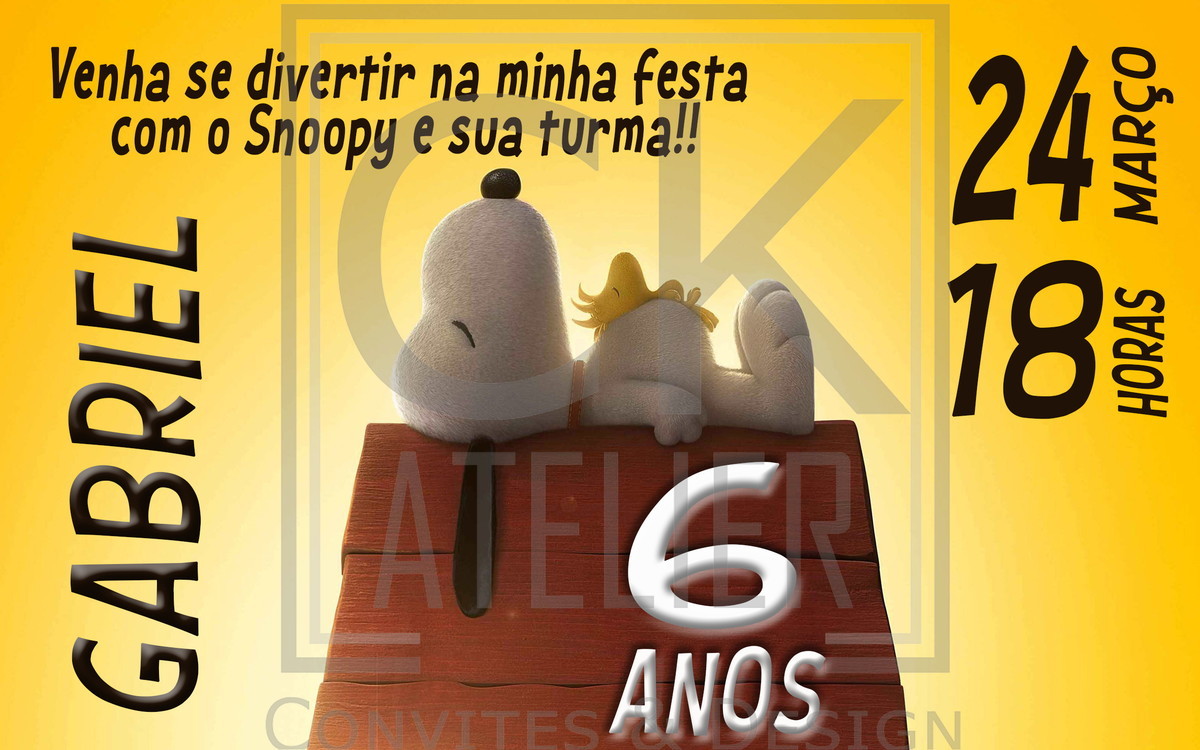 Convite Snoopy