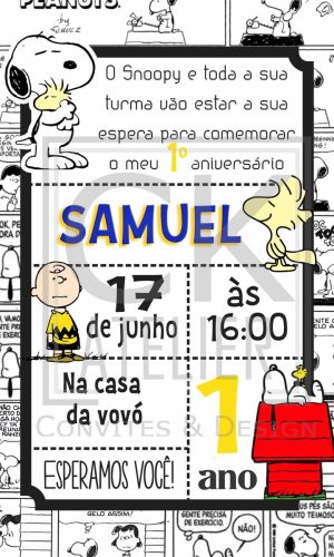 Convite Snoopy