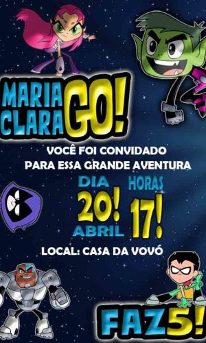 Convite Teen Titans