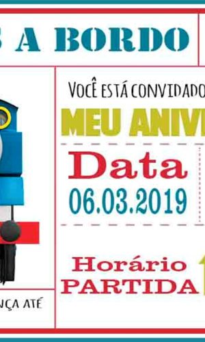 Convite Tomas e seus amigos