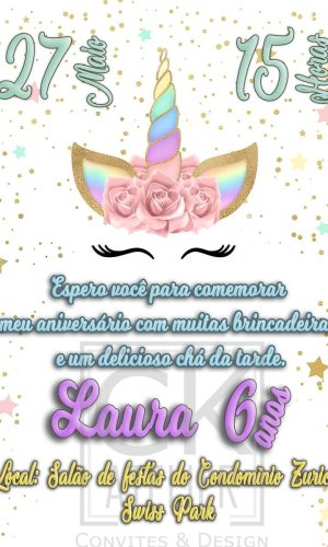 Convite Unicórnio