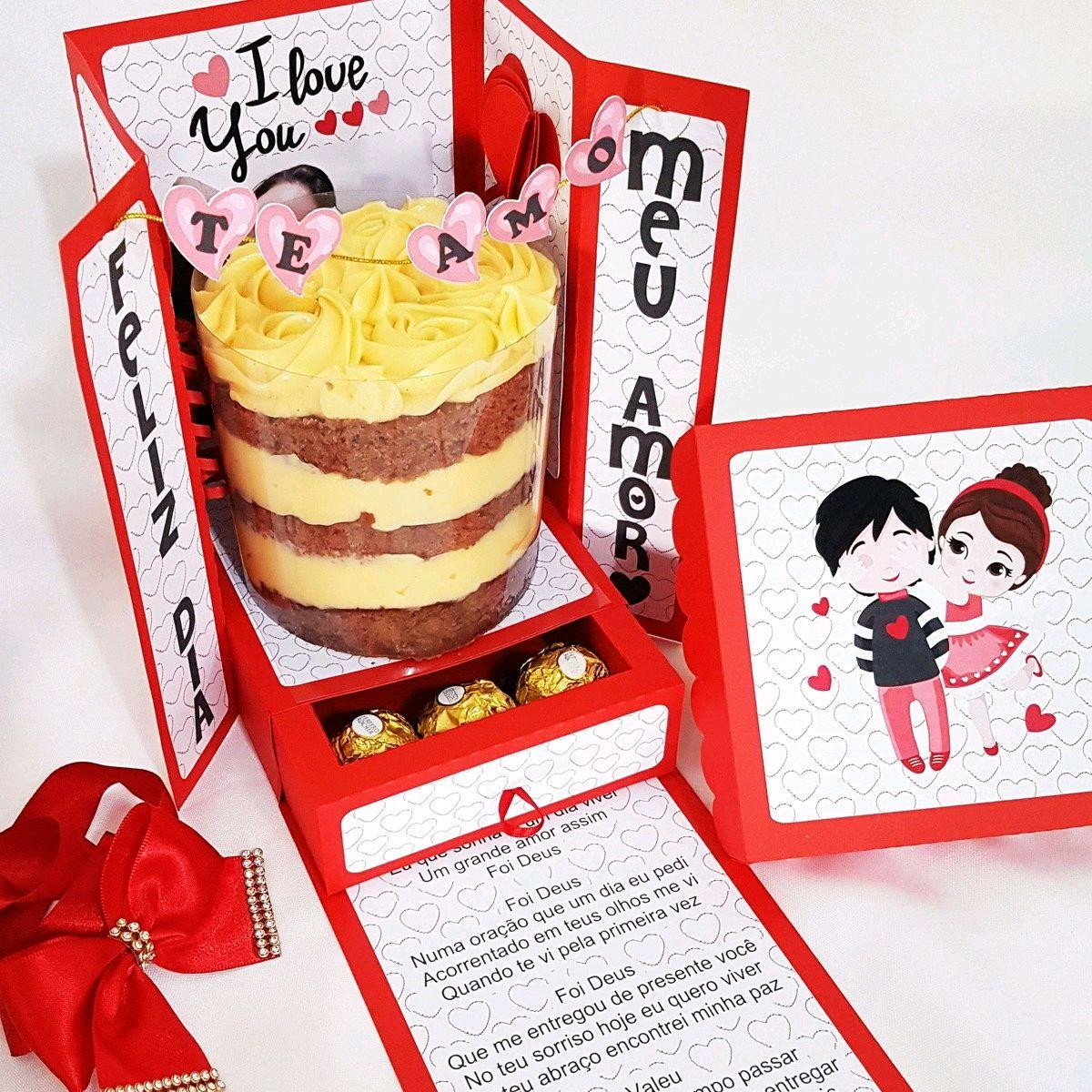 DIA DOS NAMORADOS CAIXA CENÁRIO MINI BOLO+DOCES PDF E STUDIO - Imagem 3