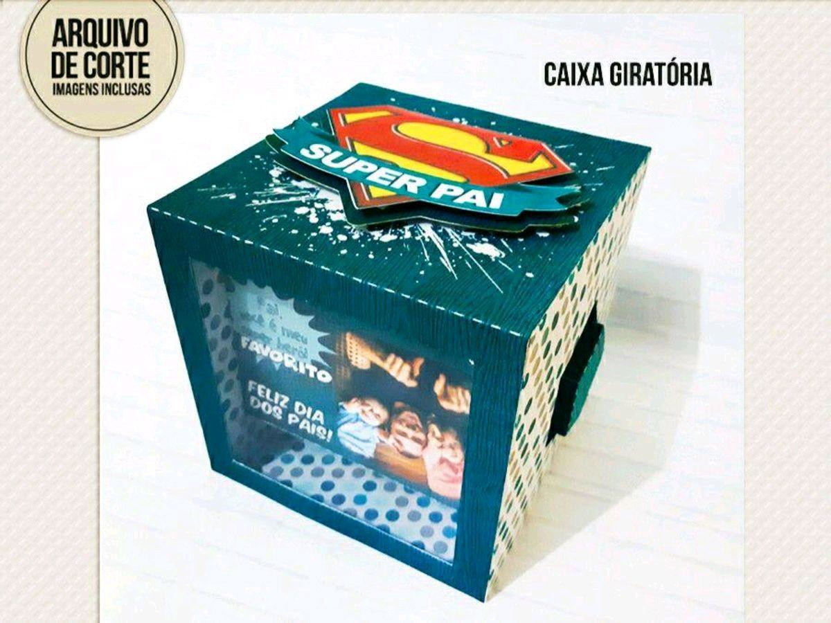 DIA DOS PAIS CAIXA GIRATÓRIA-SUPER PAI (#199) PDF E DXF - Imagem 3