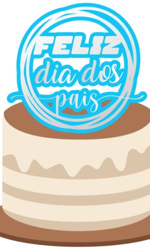 Kit C/ 5: Arquivo Corte Topo Circular Feliz Dia Dos Pais 042