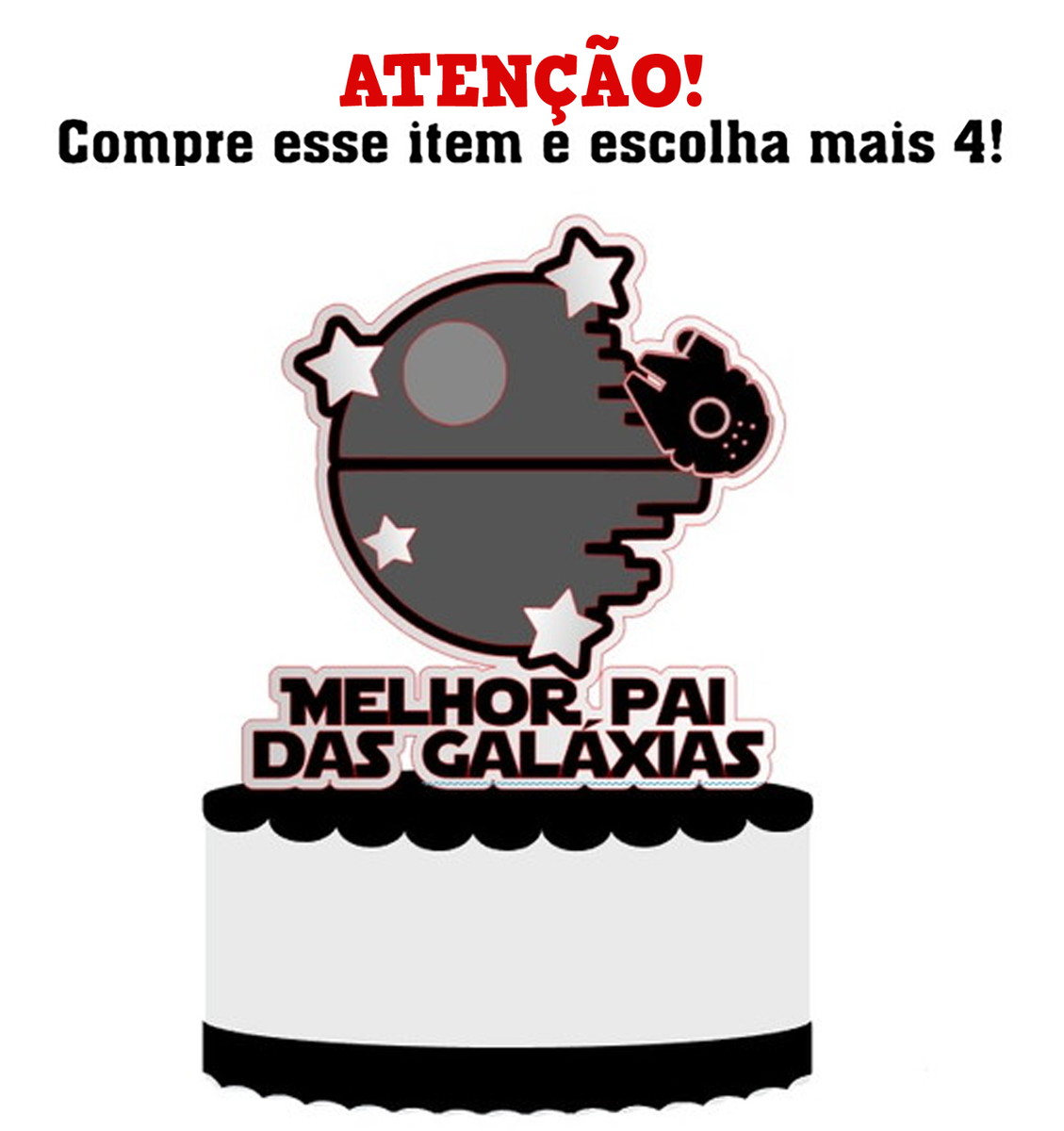 Kit C/ 5: Arquivo Corte Topo Melhor Pai Das Galáxias 005 - Imagem 2
