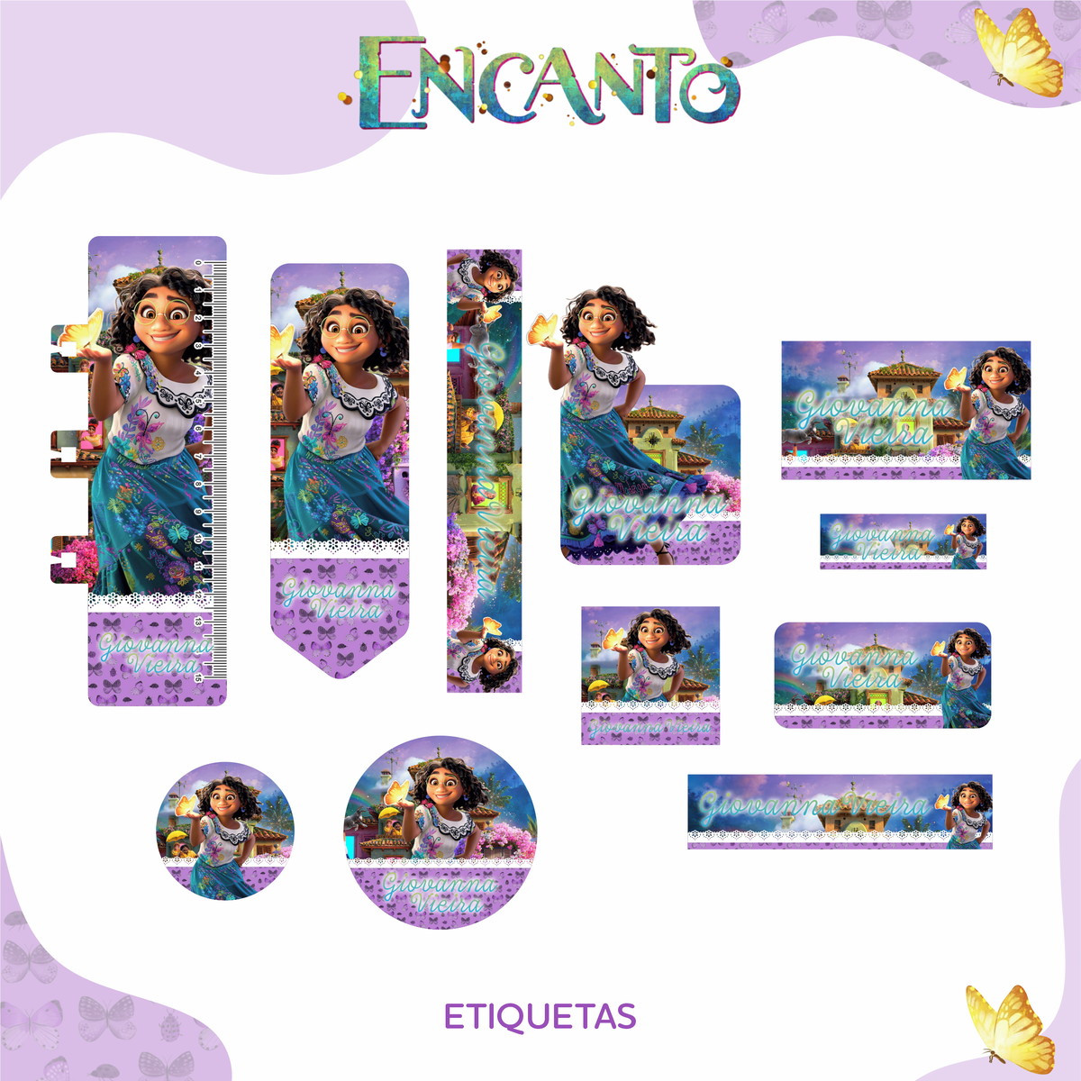 Arquivos: 41 - Kit Escolar Etiquetas Encanto - Imagem 2