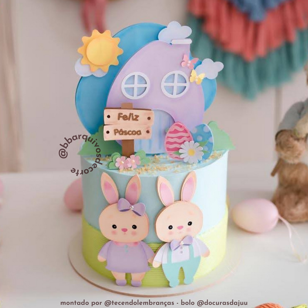 Arquivo de Corte: Casal de Coelhinhos Páscoa 050