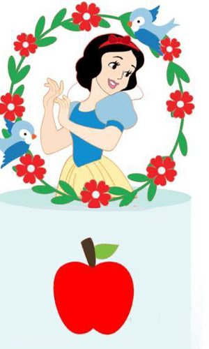 KIT C/ 5 ARQUIVO DE CORTE: TOPO DE BOLO BRANCA DE NEVE 006