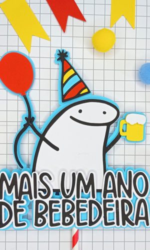 Kit c/ 5 Arquivo de Corte: Topo de Bolo Flork Bento Cake 008
