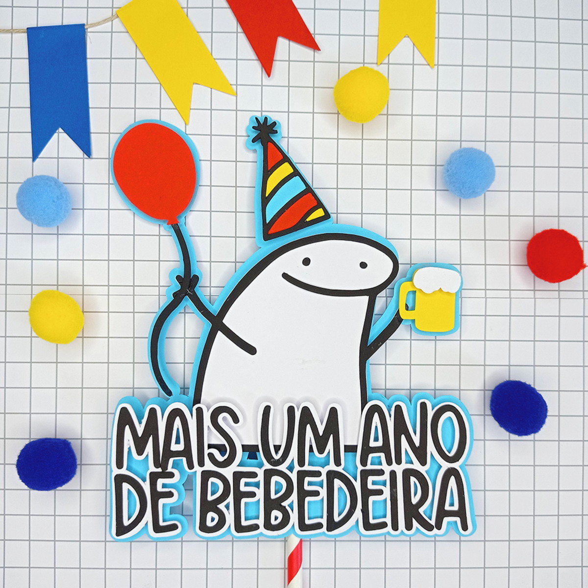 Kit c/ 5 Arquivo de Corte: Topo de Bolo Flork Bento Cake 008