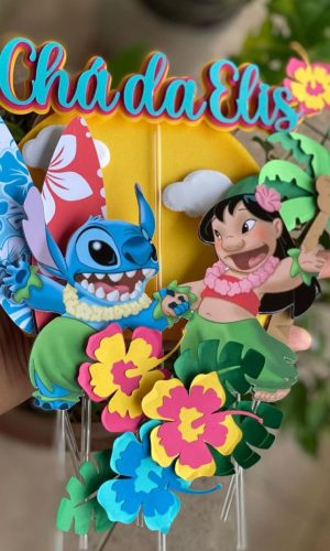KIT C/ 5 ARQUIVO DE CORTE: TOPO DE BOLO LILO E STITCH 001