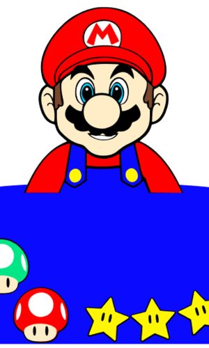 Kit C/ 5 Arquivo De Corte: Topo De Bolo Mario Bros 001