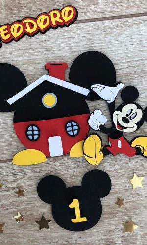 KIT C/ 5 ARQUIVO DE CORTE: TOPO DE BOLO MICKEY 002