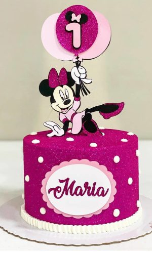 KIT C/ 5 ARQUIVO DE CORTE: TOPO DE BOLO MINNIE 003