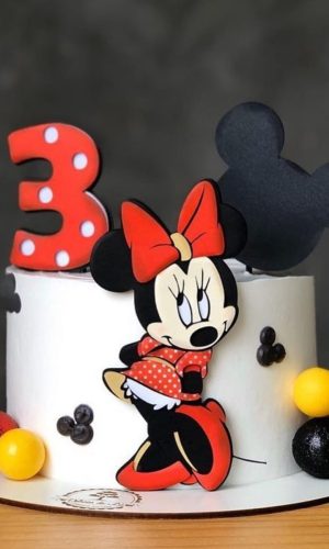 Kit C/ 5 Arquivo De Corte: Topo De Bolo Minnie 009