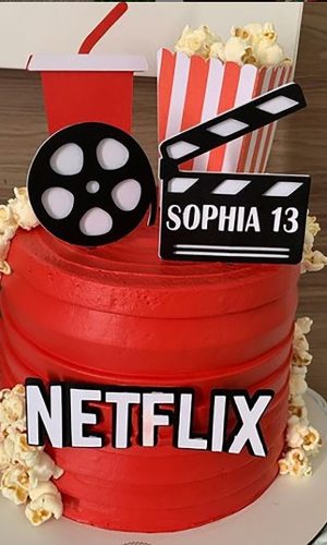 Kit C/ 5 Arquivo De Corte: Topo De Bolo Netflix 002