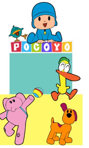 Kit C/ 5 Arquivo De Corte: Topo De Bolo Pocoyo 002