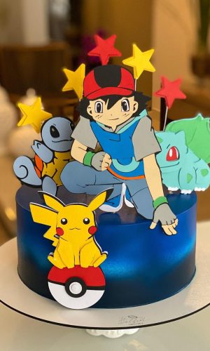 KIT C/ 5 ARQUIVO DE CORTE: TOPO DE BOLO POKÉMOM 001