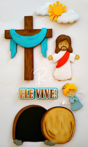 KIT C/ 5 ARQUIVO DE CORTE: TOPO PAIXAO DE CRISTO PÁSCOA 061