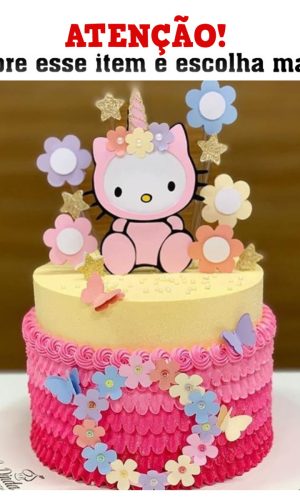 Kit c/ 5: Arquivo Topo de Bolo - Hello Kitty 002