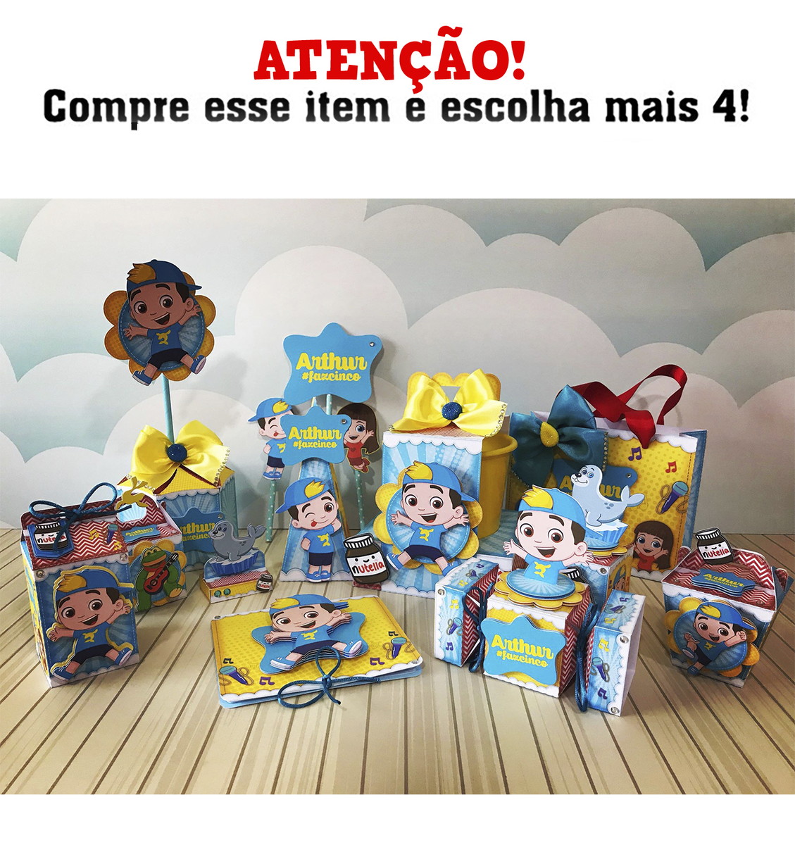 Kit c/ 5 Arquivos de corte Luccas Neto
